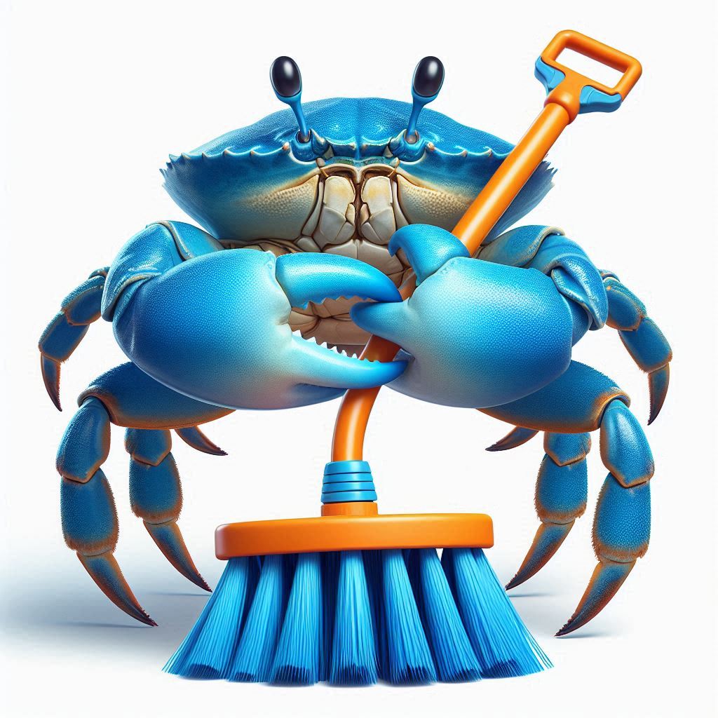 Pool Cleaning Crab Logo